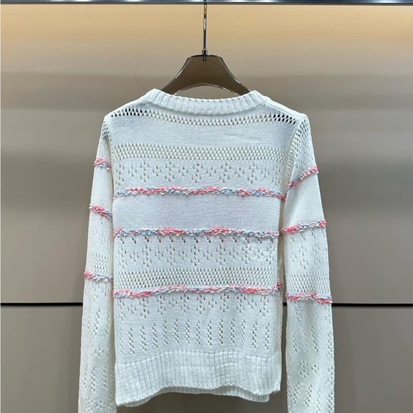 Celine Cream and Pink Women's Sweater - Picture 3 of 4